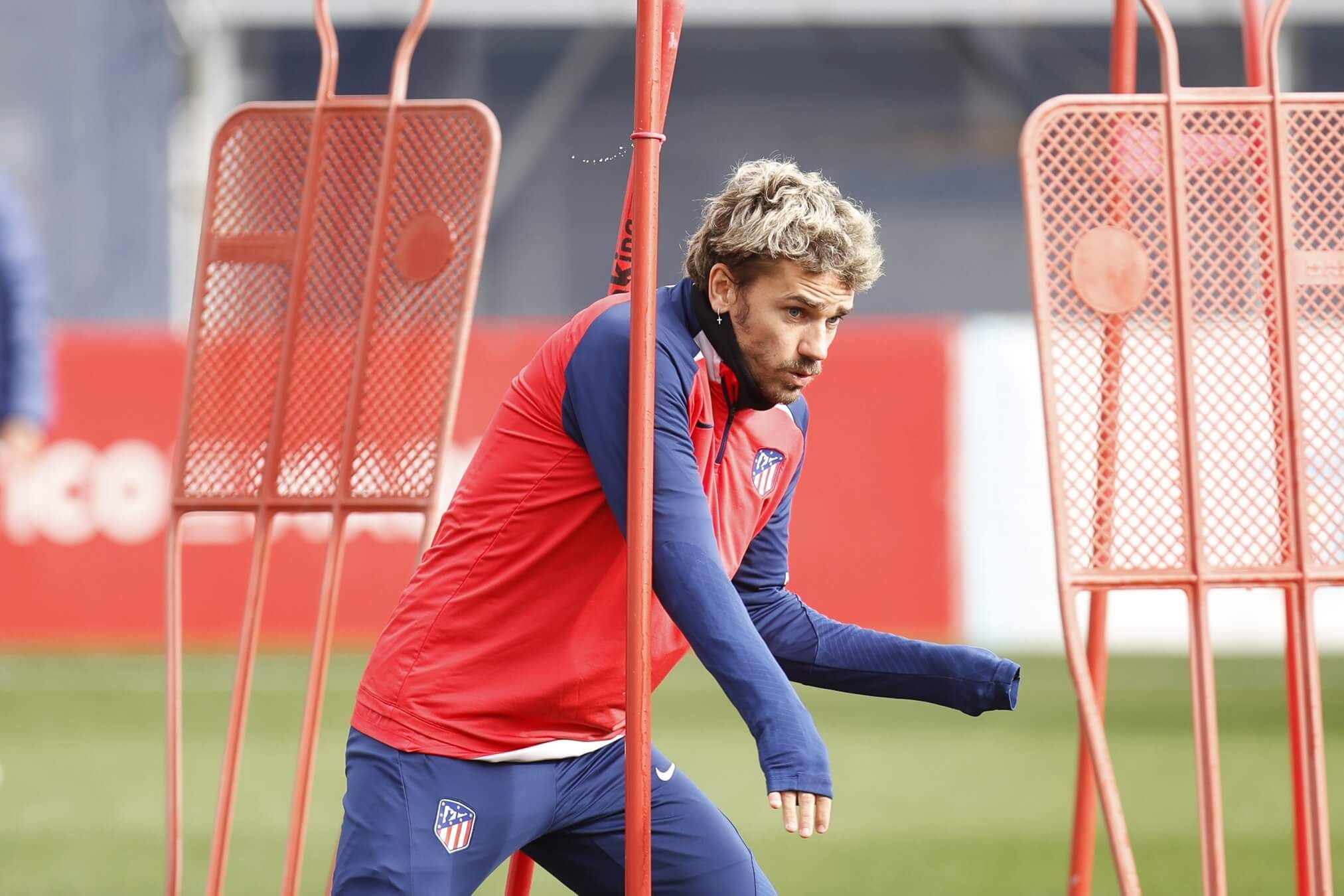  Antoine Griezmann, en una sesión del Atlético.
