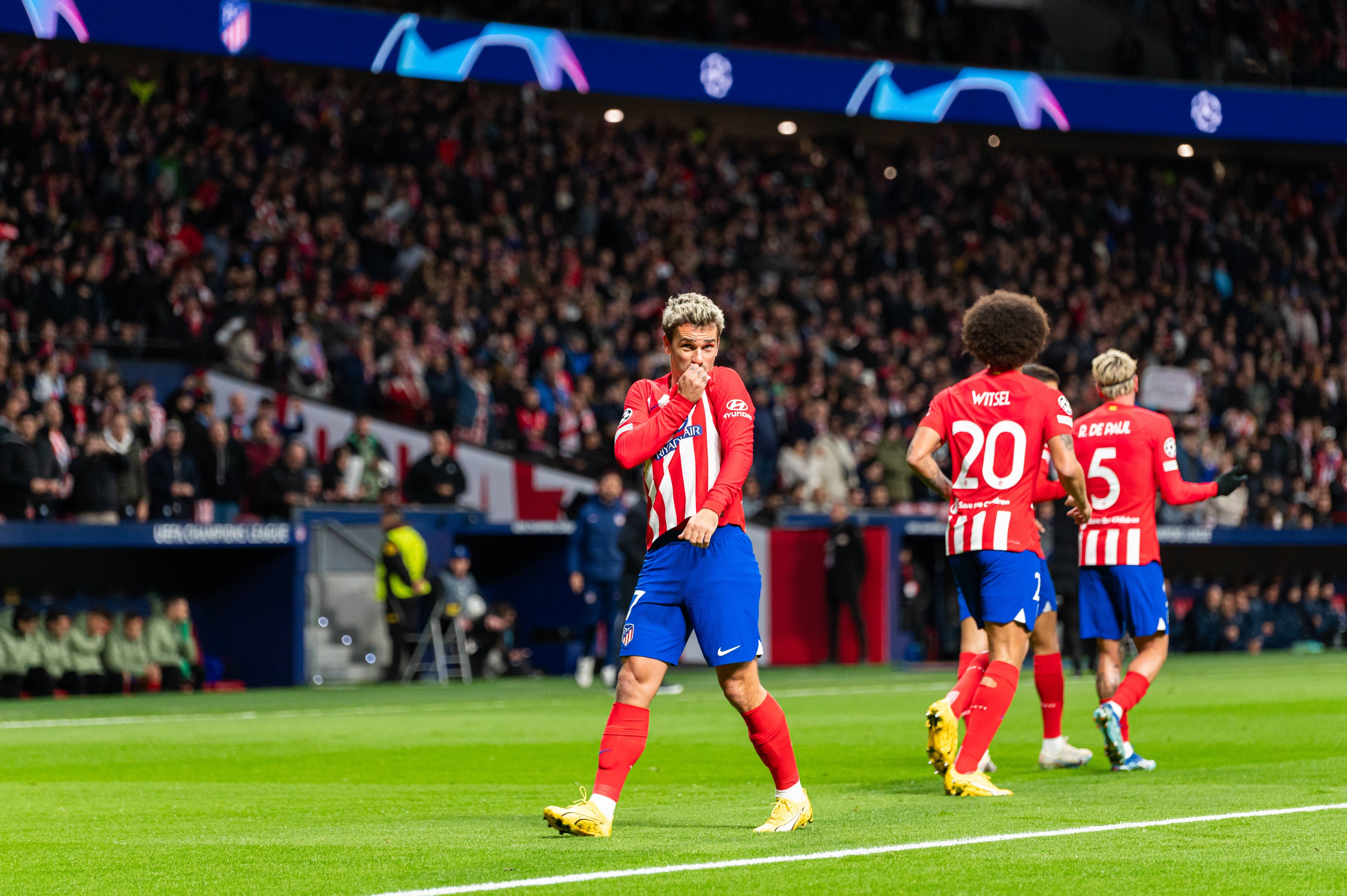  Griezmann celebra un gol en el Civitas Metropolitano (Cordon Press)