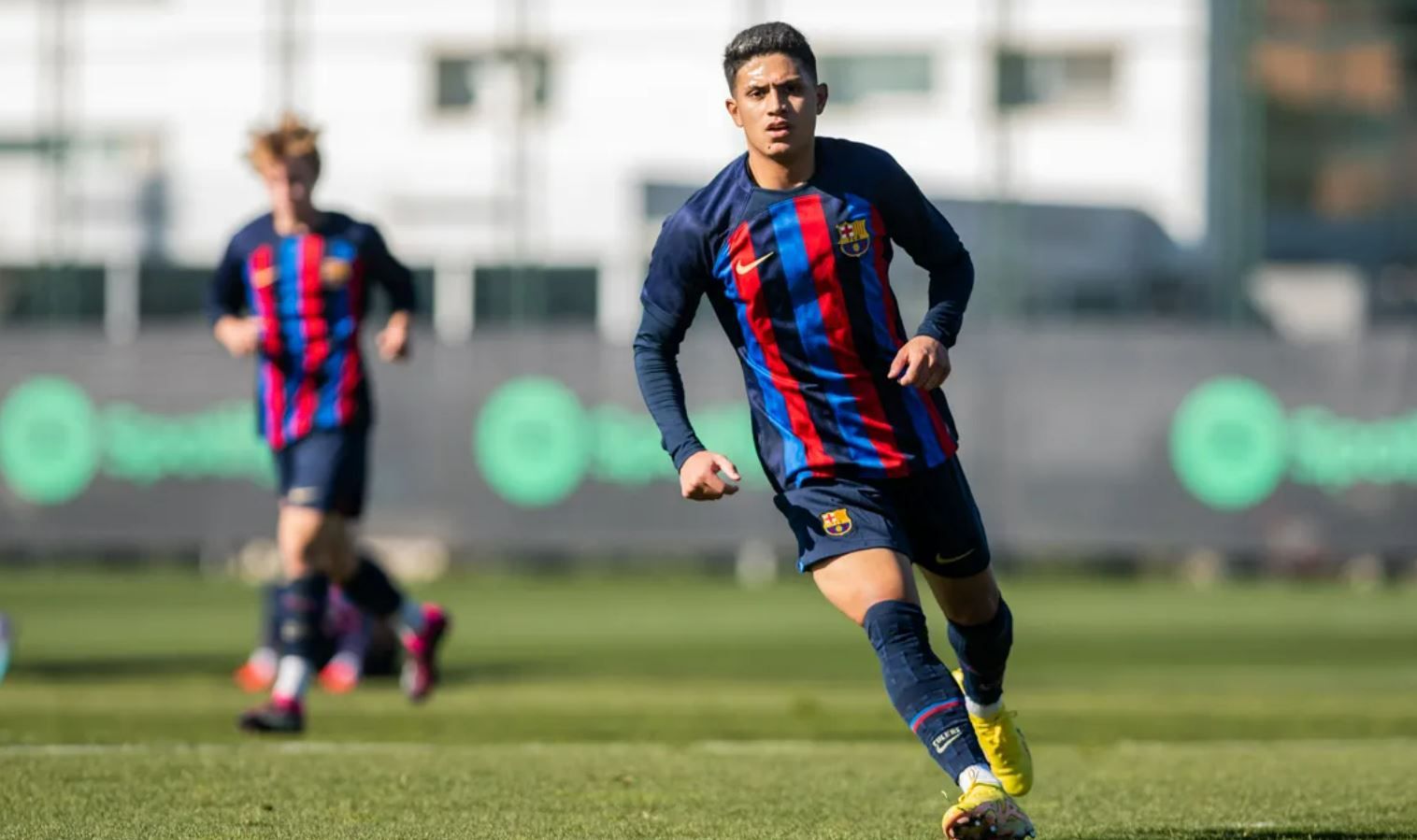 Gustavo Maia, en un partido con el Barcelona B.