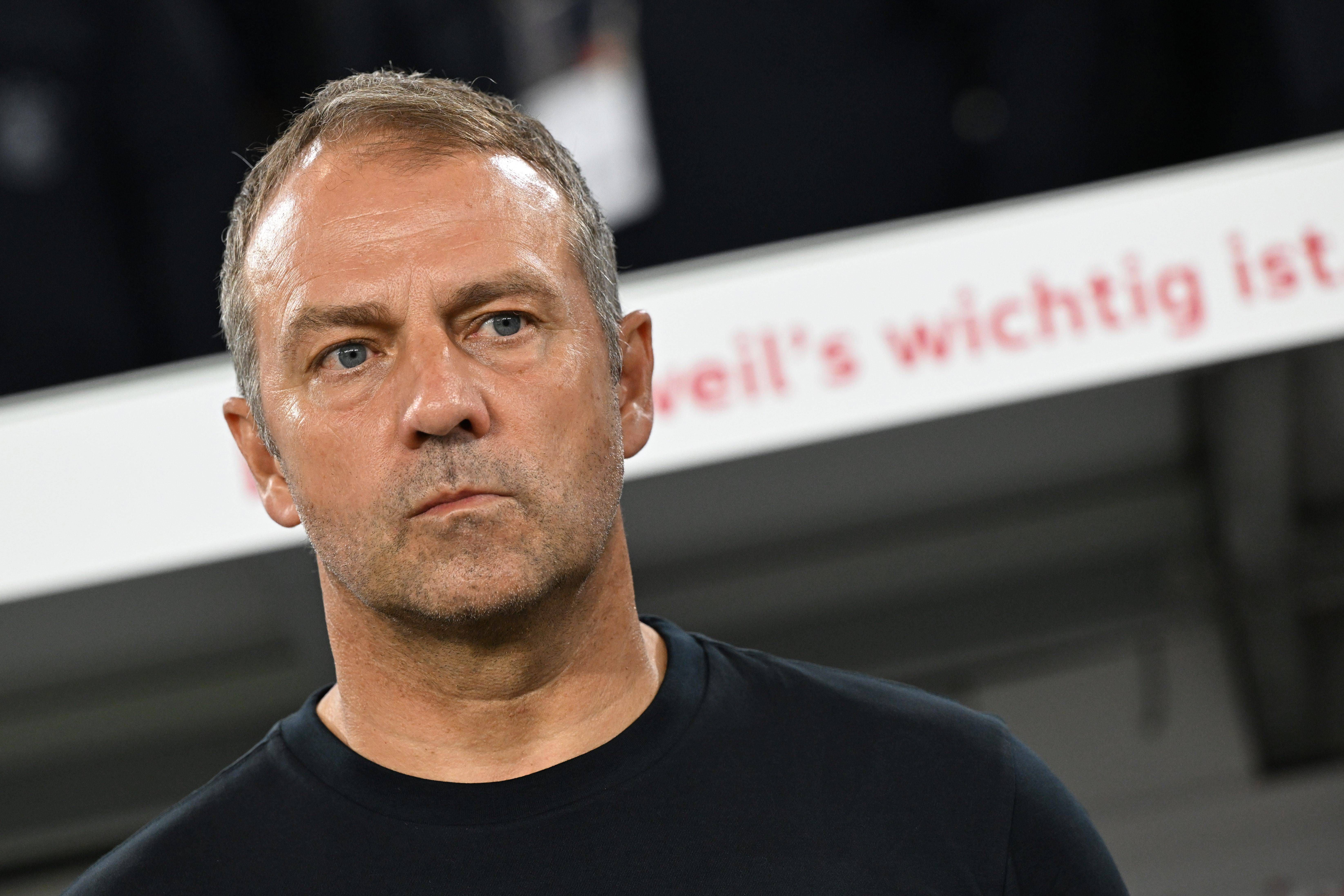 Hansi Flick, opción para suceder a Xavi, en un partido de la selección alemana (FOTO: Cordón Press).