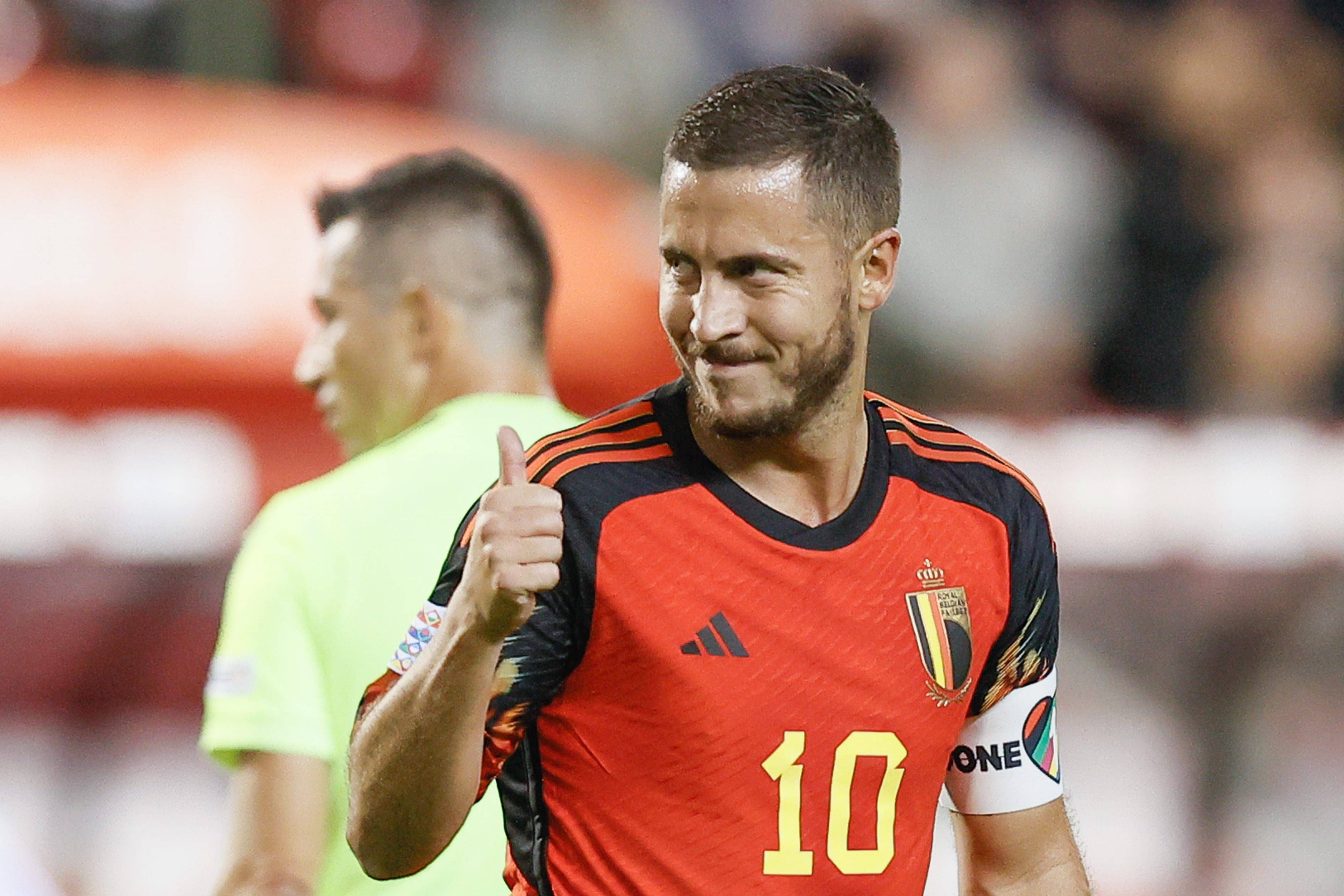 Eden Hazard, durante un partido con Bélgica.