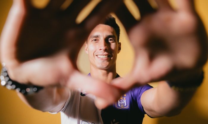 Gattoni, con la camiseta del Anderlecht.