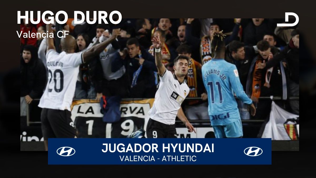  Hugo Duro, jugador Hyundai del Valencia CF - Athletic Club