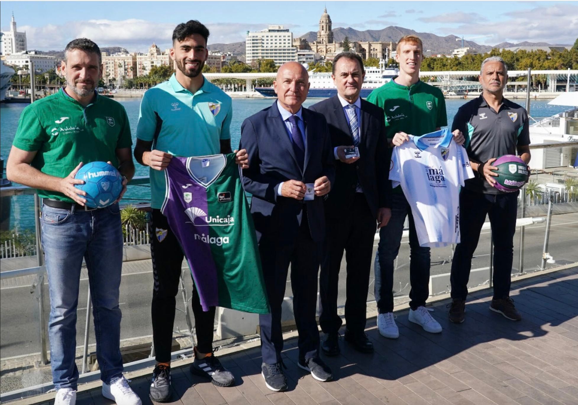 Ibon Navarro, Juande, López Nieto, Muñoz y Alberto Díaz, en noviembre de 2023.