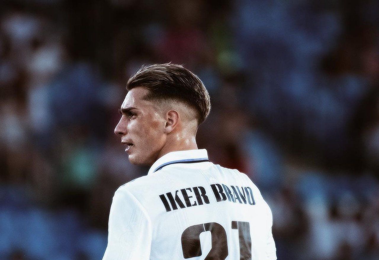 Iker Bravo, con el Real Madrid.