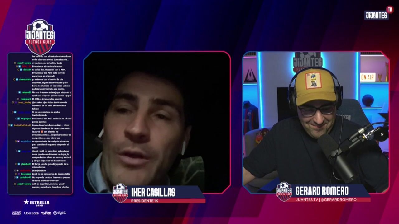 Iker Casillas junto a Gerard Romero en Jijantes.