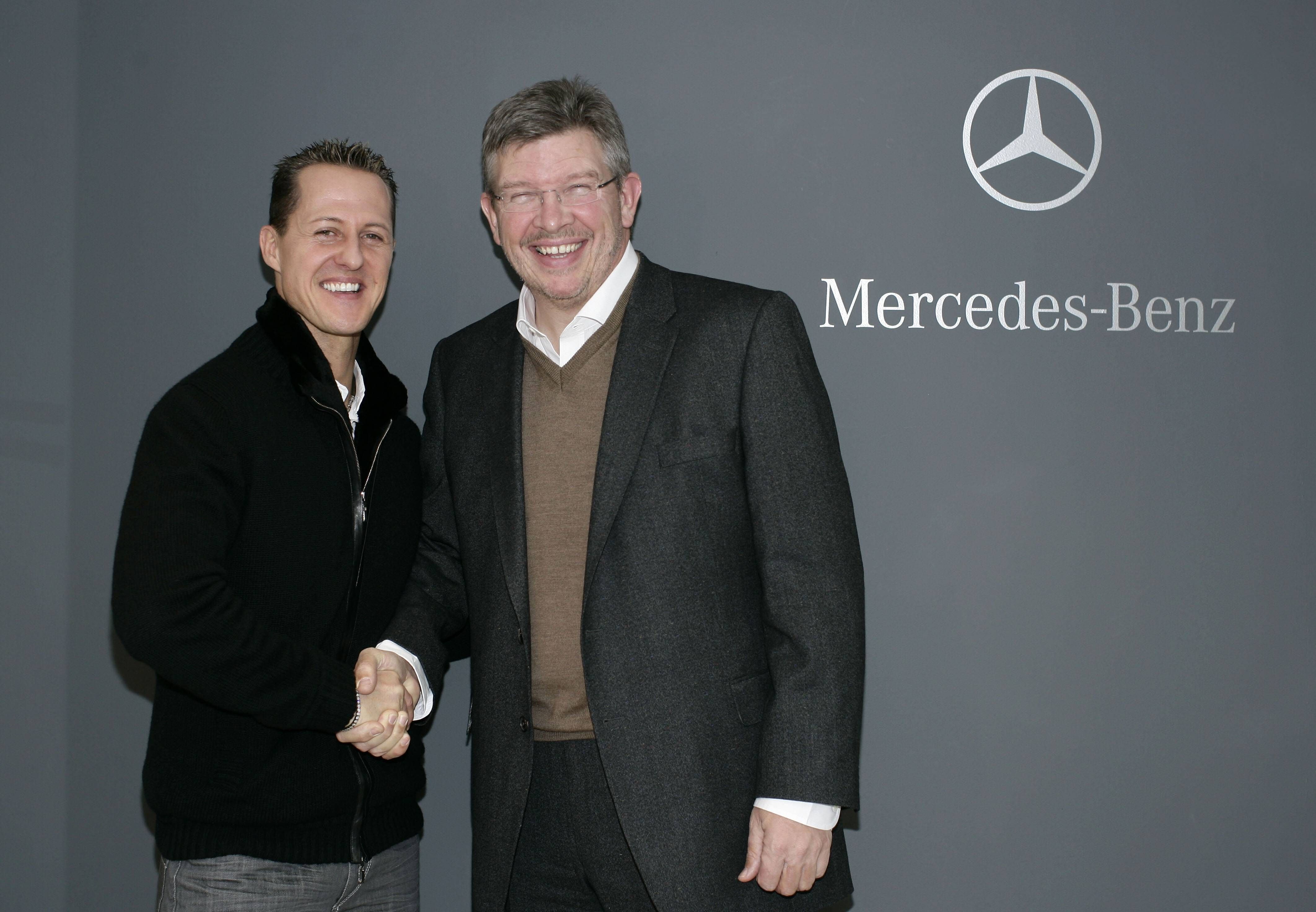  Michael Schumacher y Ross Brawn, en Mercedes.
