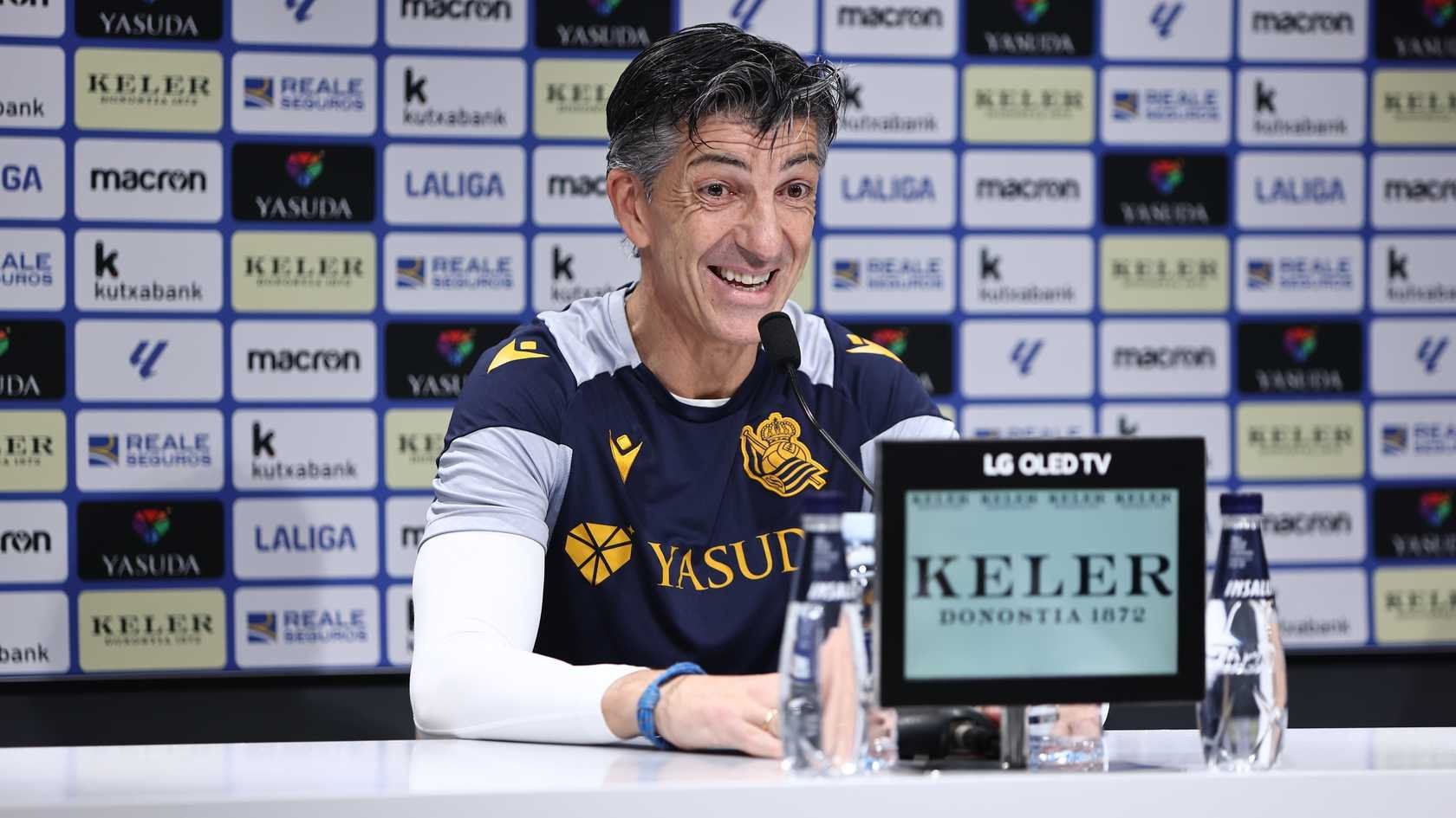 Imanol Alguacil en la rueda de prensa previa al partido ante Osasuna de Copa.
