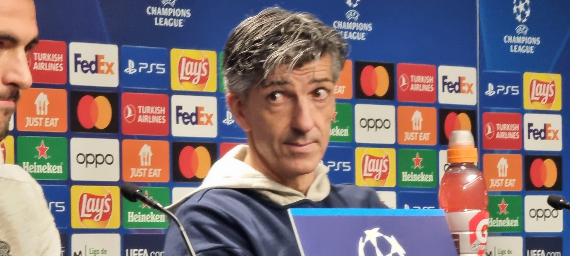  Imanol Alguacil en la rueda de prensa previa al Salzburgo.