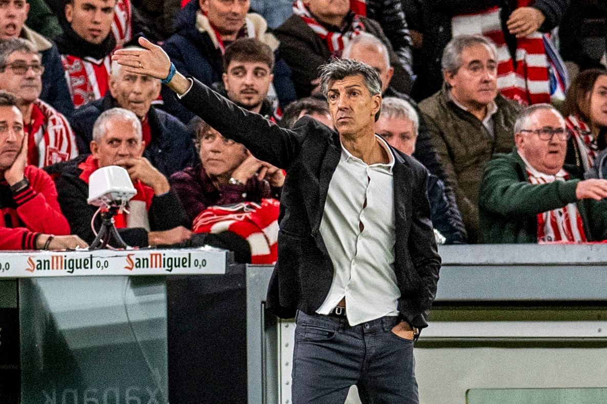 Imanol, durante el Athletic - Real Sociedad.