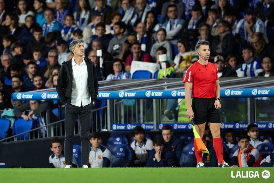  Imanol, durante el Real Sociedad - Barcelona.