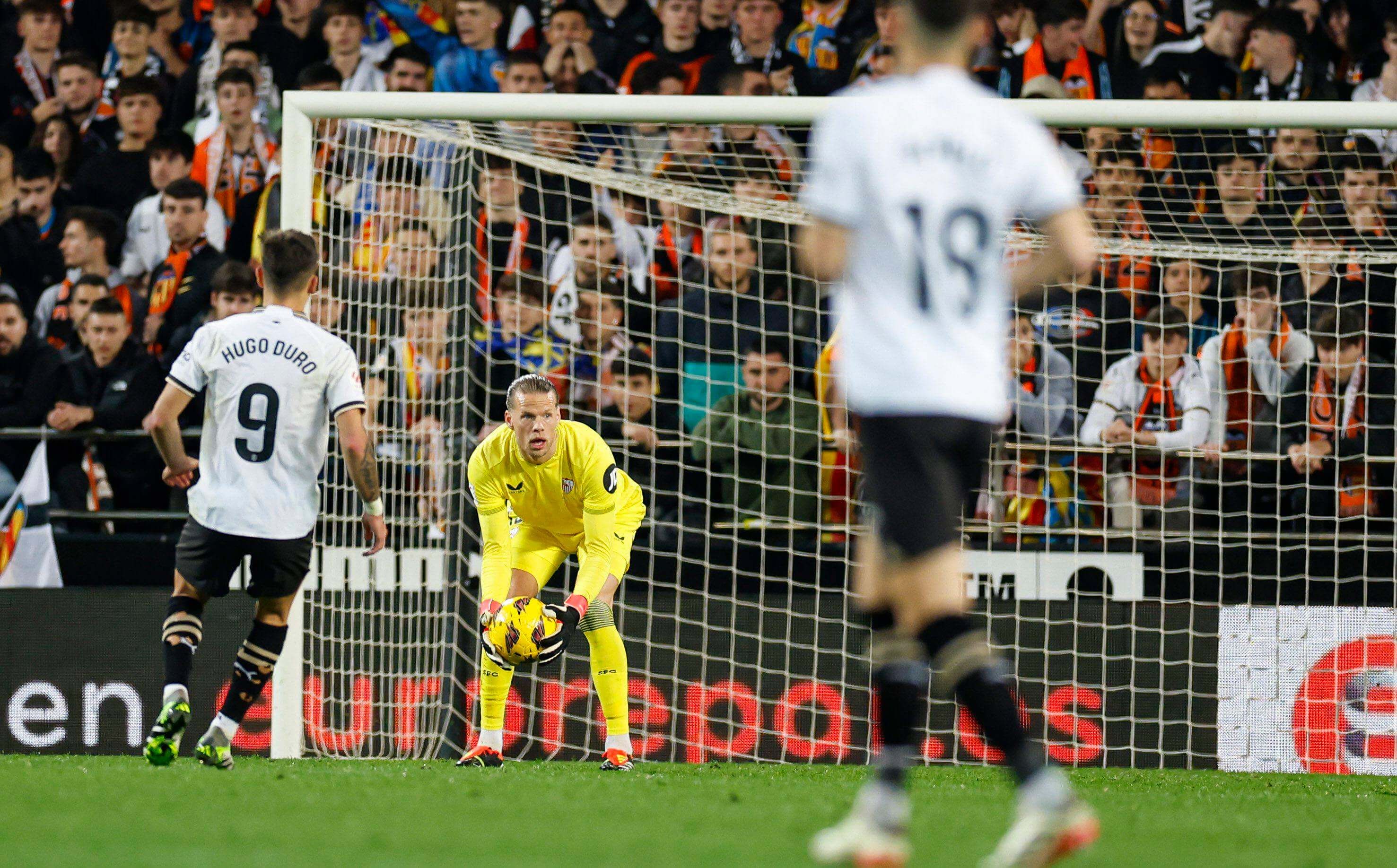 Nyland, en el Valencia-Sevilla.
