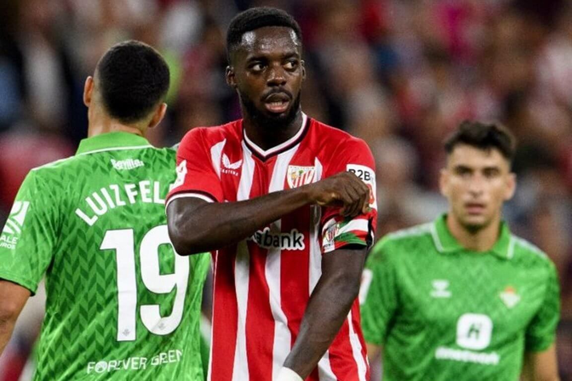  Iñaki Williams, en San Mamés con el brazalete de capitán.