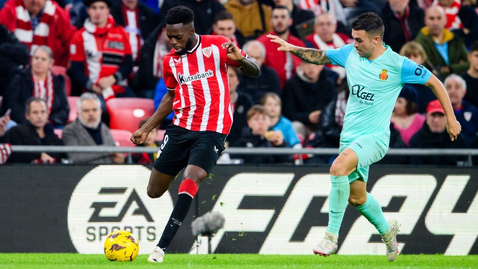  Iñaki Williams, en un lance del Athletic Club - Real Mallorca de esta temporada en Liga.