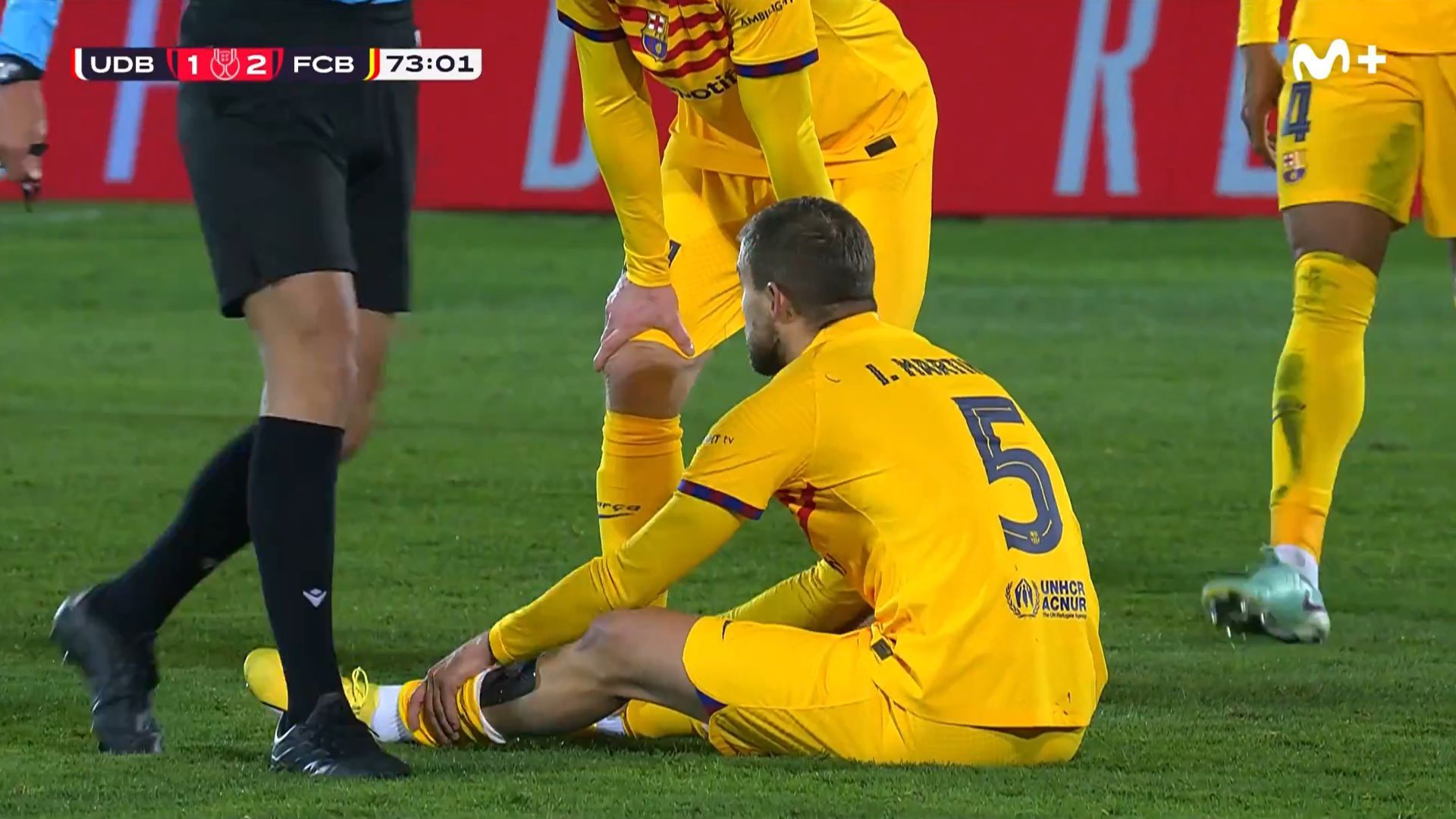 Iñigo Martínez, lesionado otra vez en Barbastro.