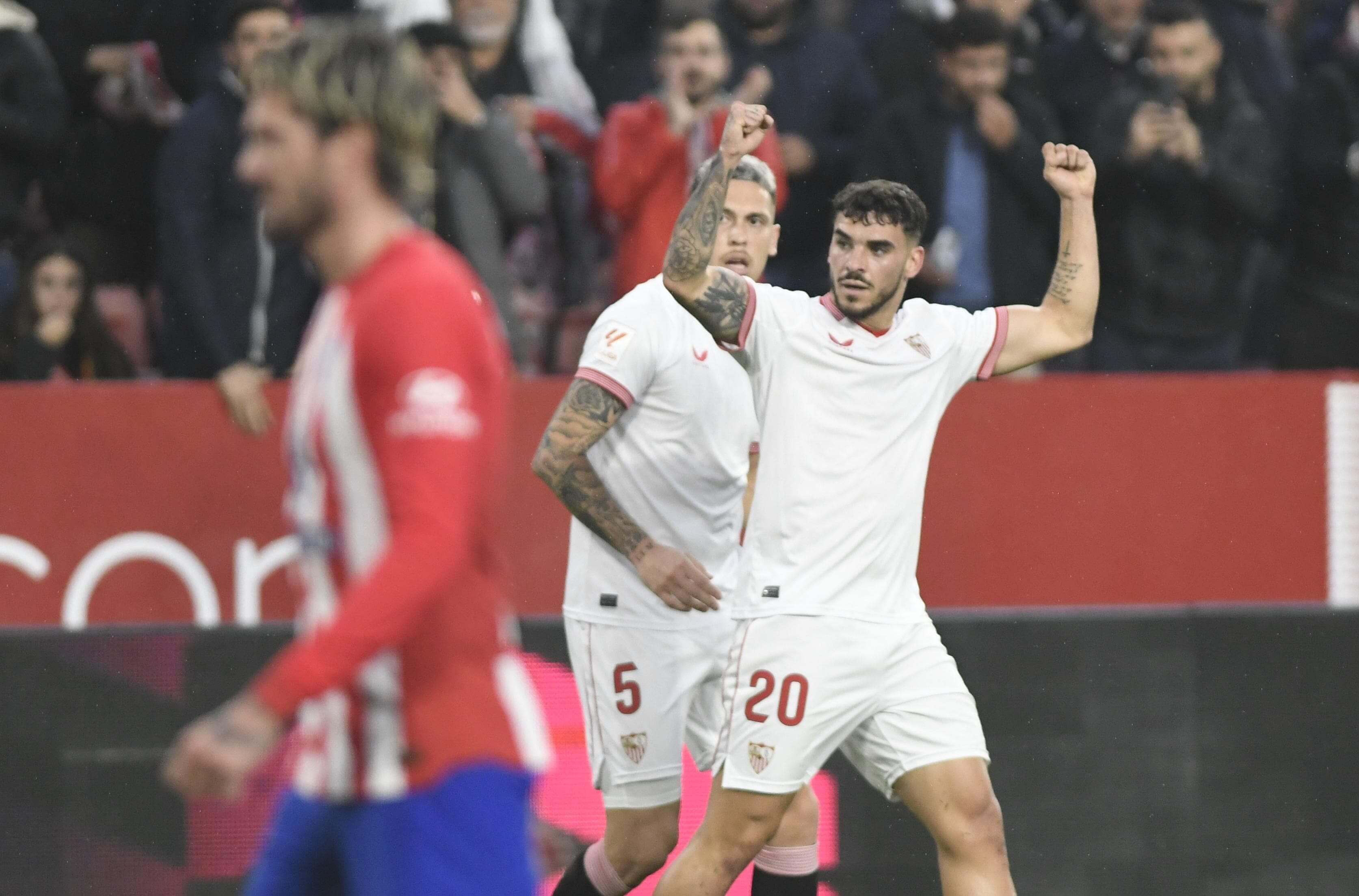 Isaac Romero celebra su gol al Atlético