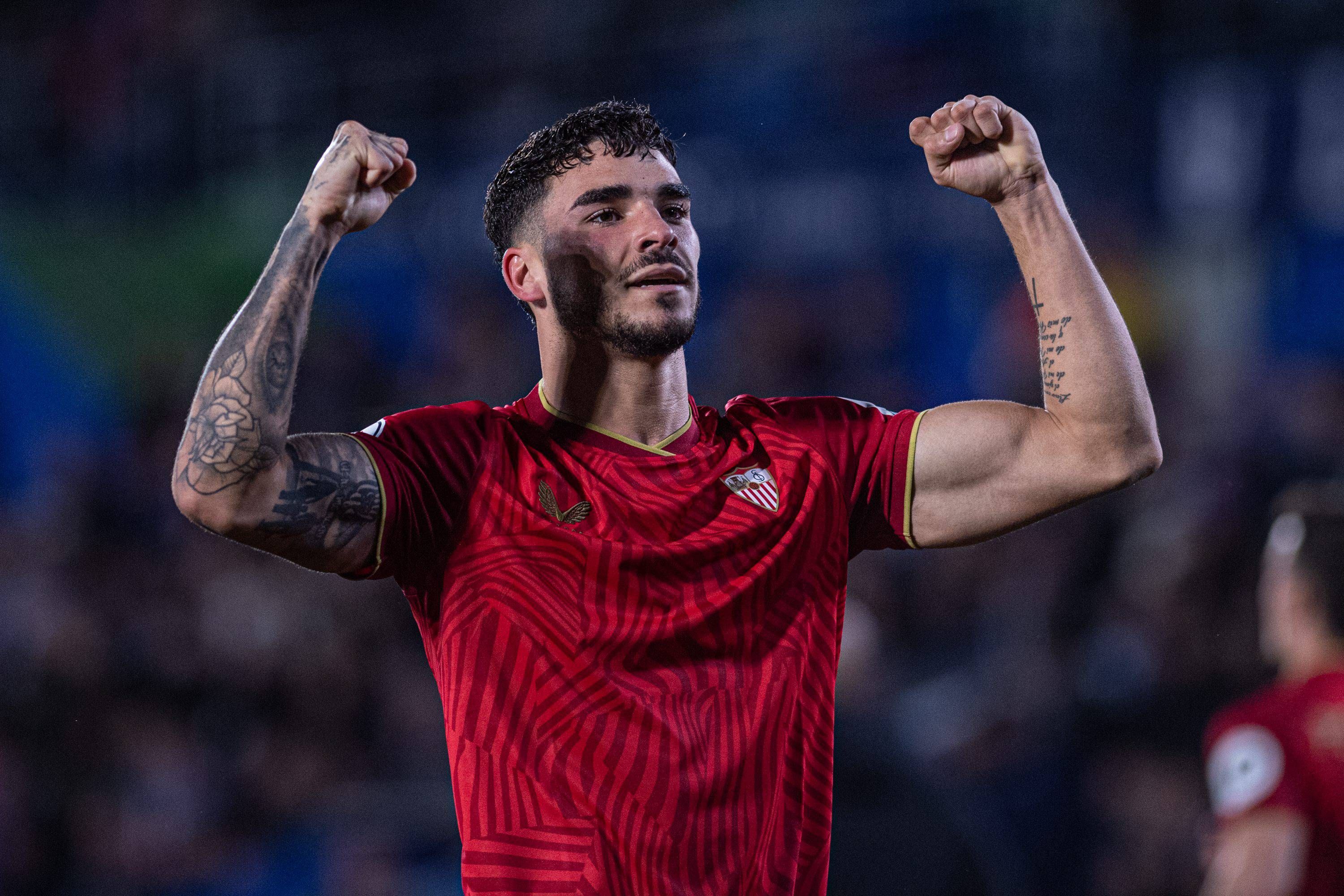  Isaac Romero celebra uno de los goles ante el Getafe (Cordon Press)