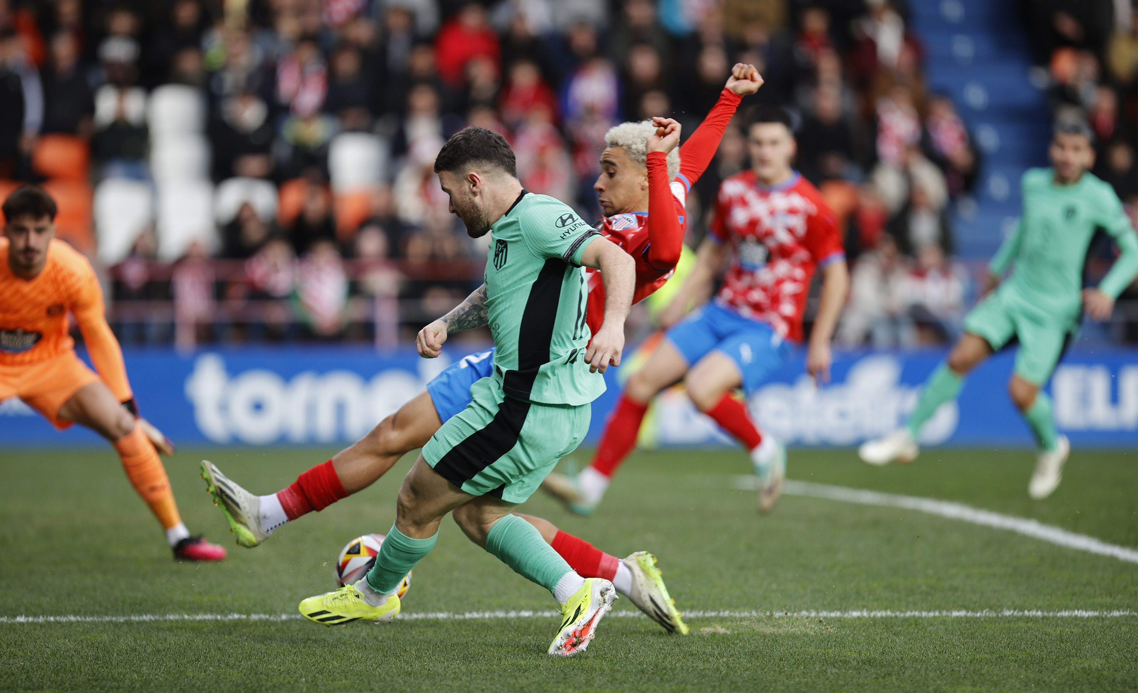 Javi Galán, en el Lugo-Atlético.