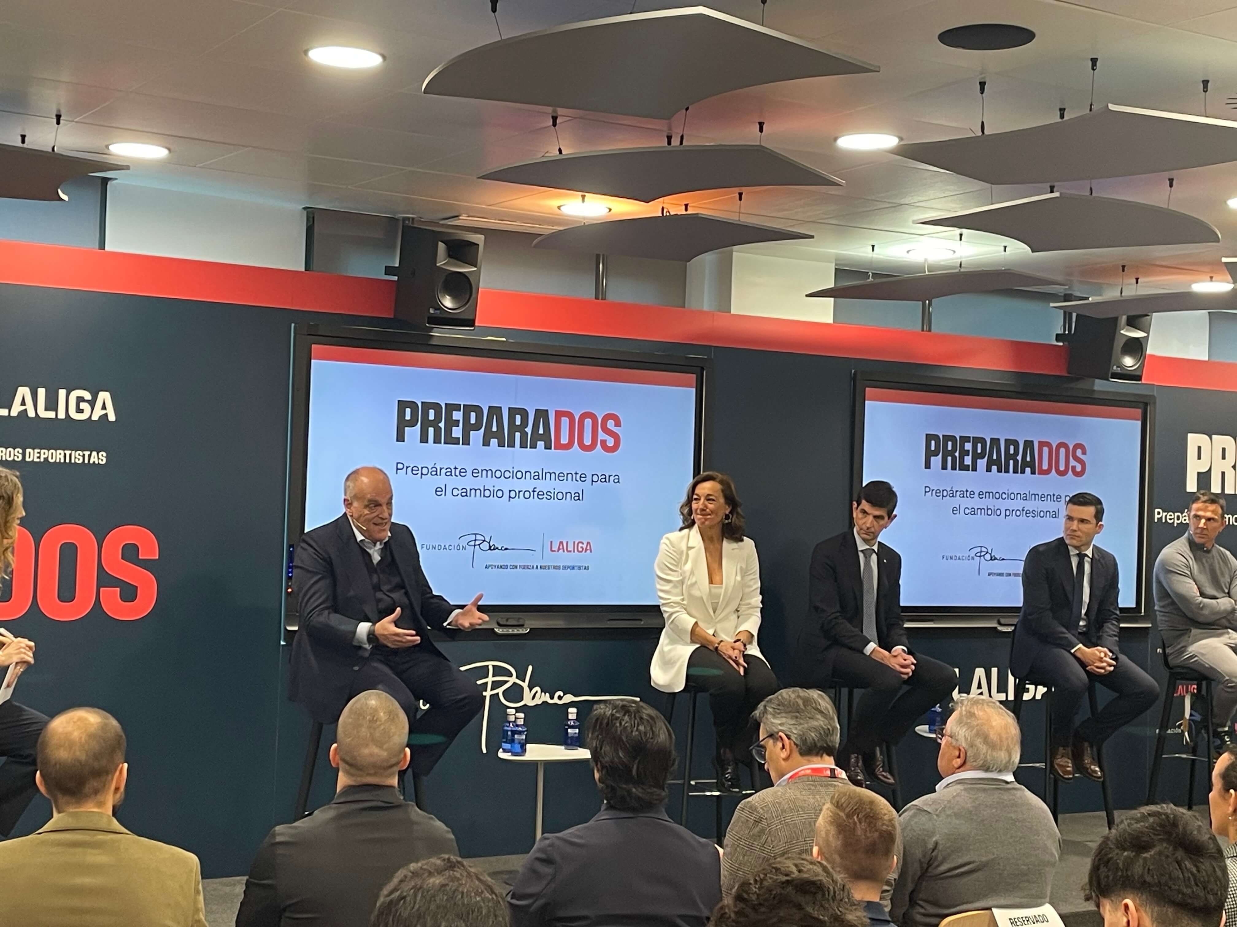 Javier Tebas, durante el acto del Proyecto Preparados de LALIGA, habló sobre Vinicius y su visita a Mestalla