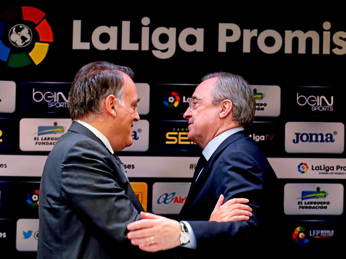 Javier Tebas y Florentino Pérez.