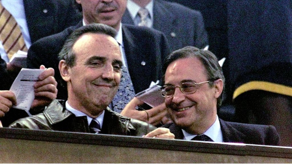  Joan Gaspart y Florentino Pérez, junto en el palco.