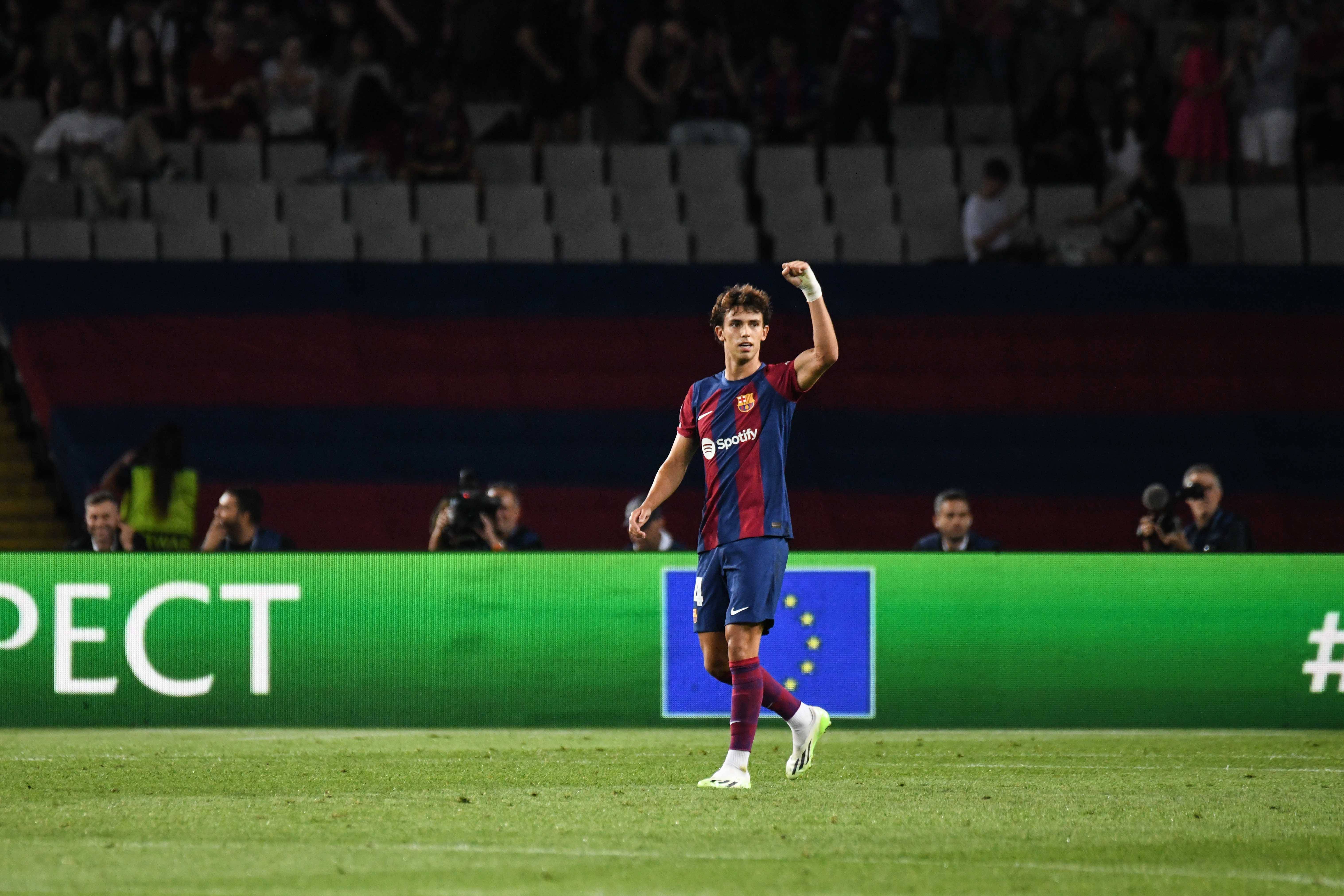 Joao Felix celebra tras marcar un gol. Foto: Cordon Press.