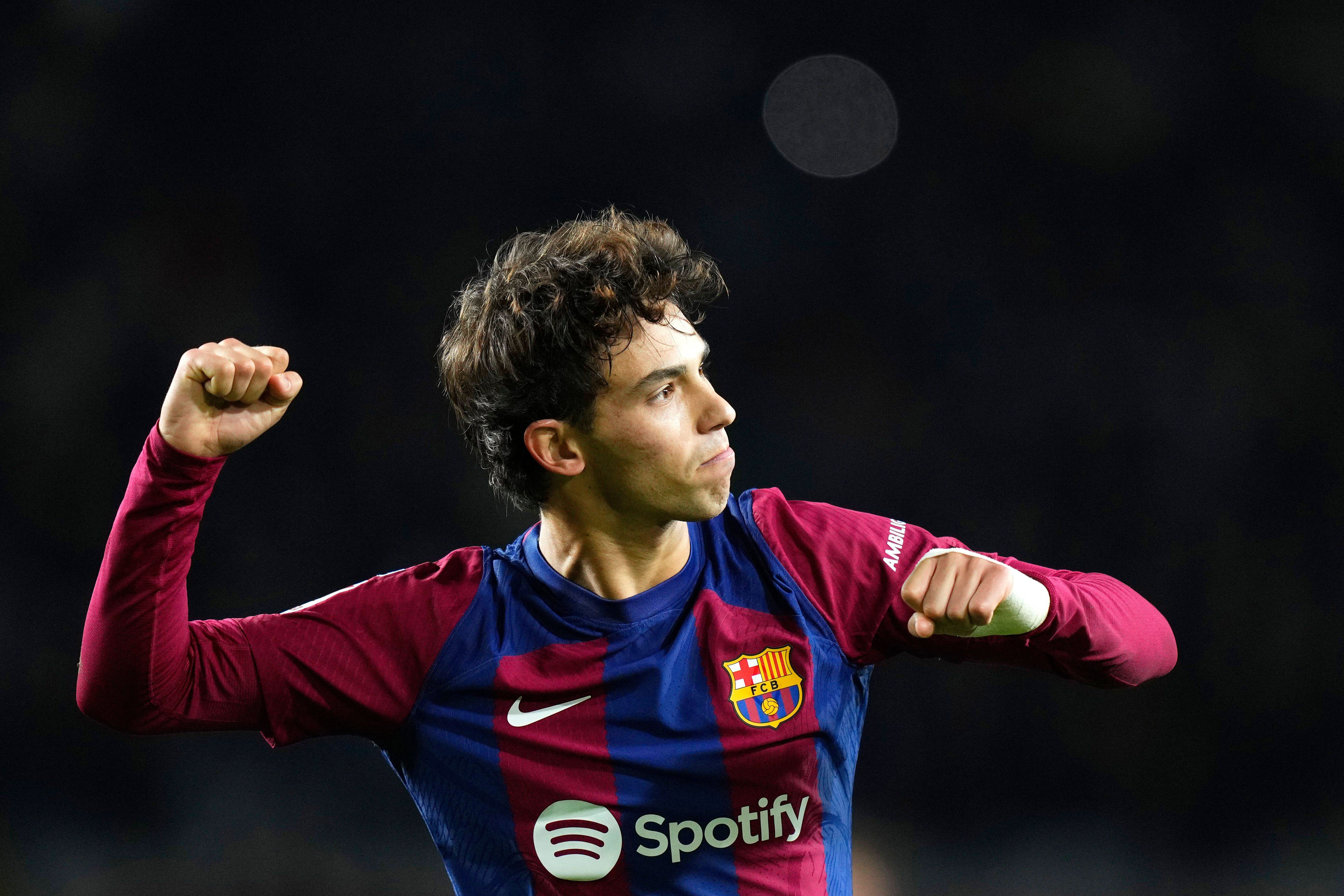  Joao Félix celebra su gol contra el Atlético de Madrid.