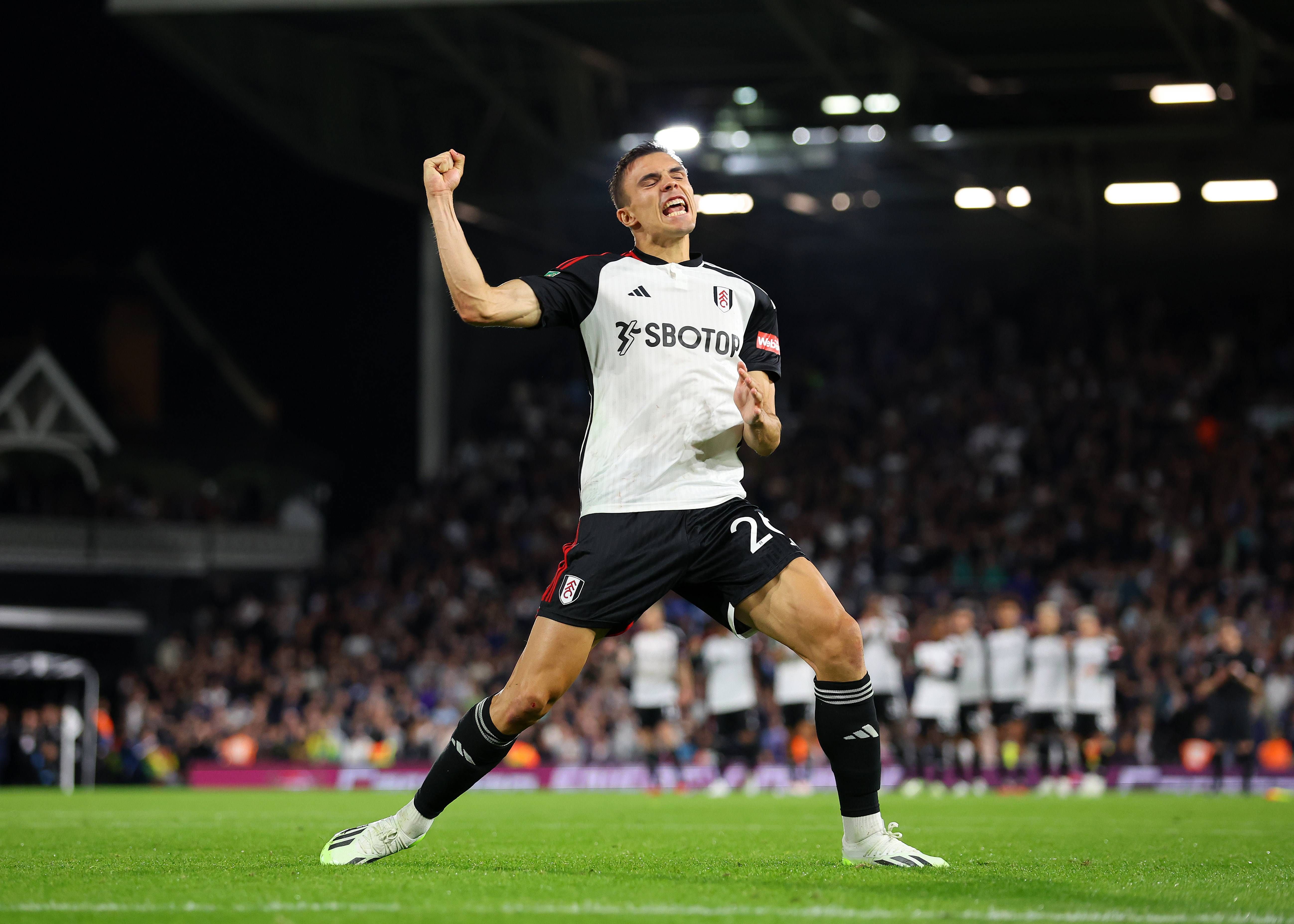  Joao Palhinha, en la órbita de Deco, celebra un gol con el Fulham (FOTO: Cordón Press).