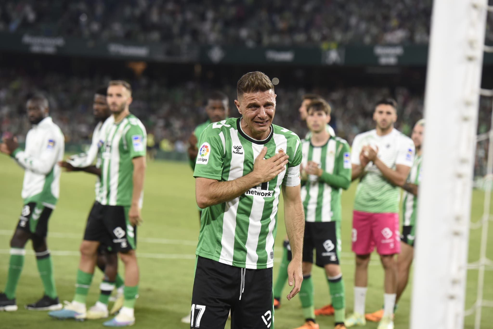 Joaquín llorando en su despedida