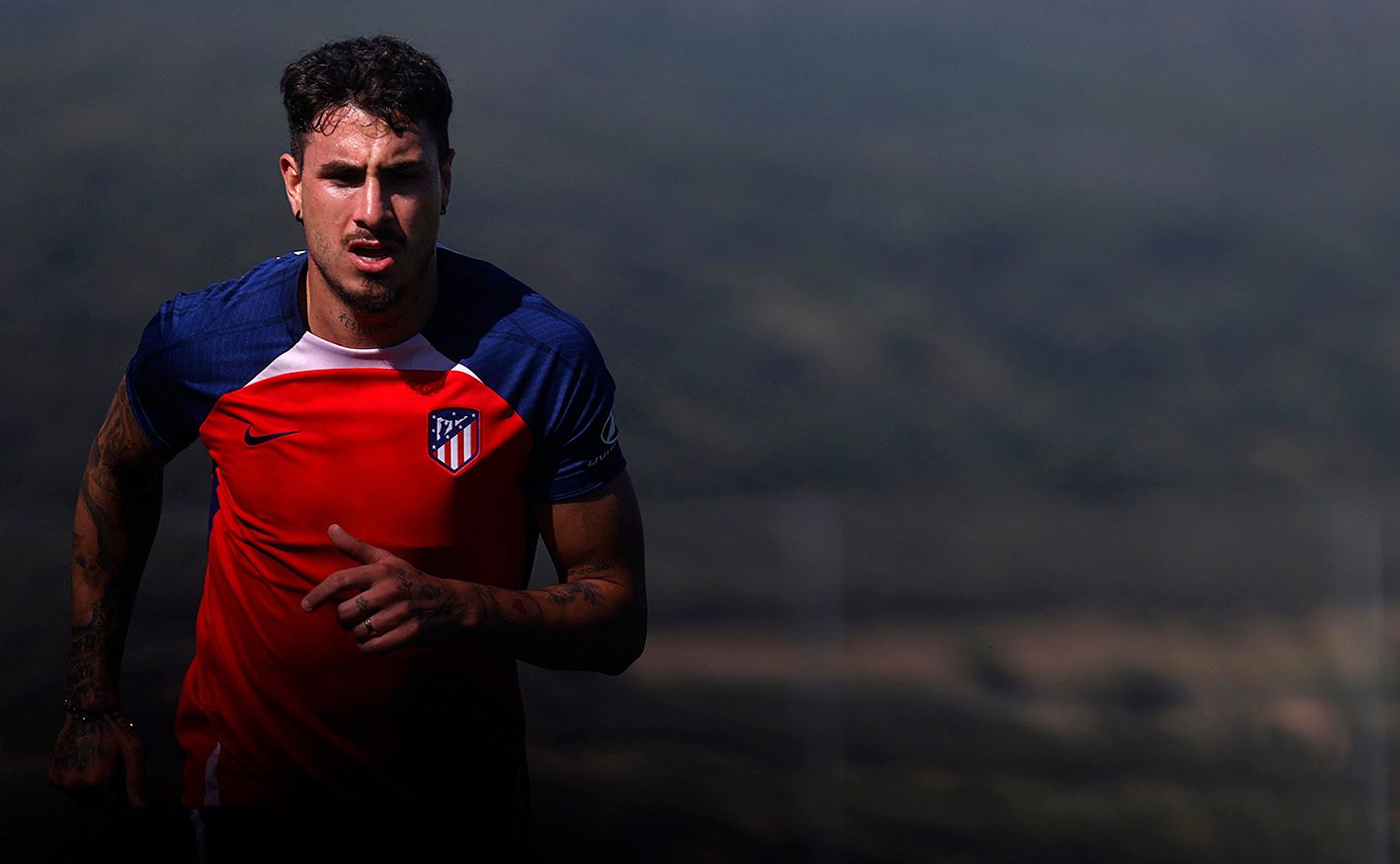 José María Giménez, en una sesión del Atlético de Madrid.