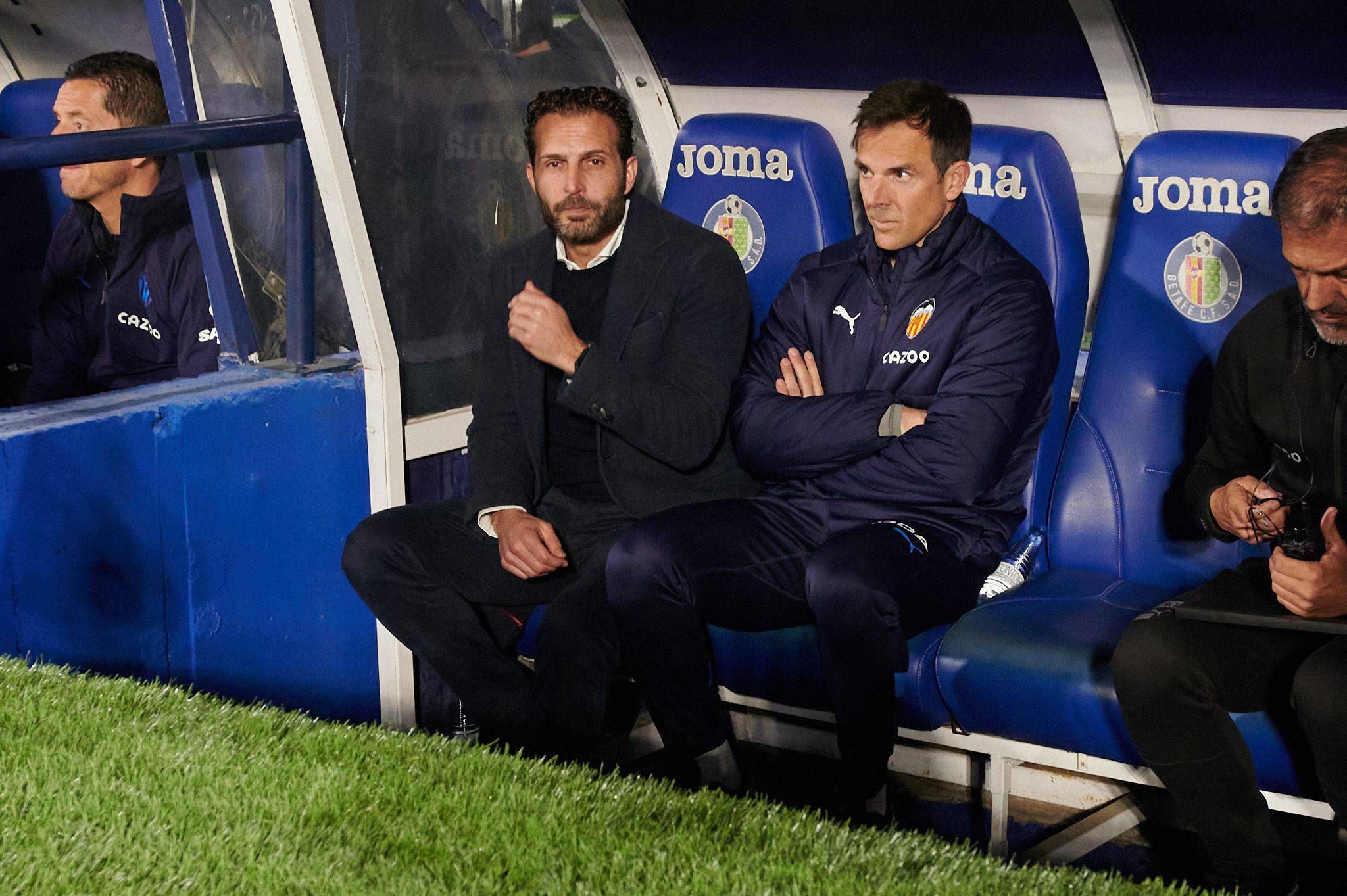 Rubén Baraja, en el Getafe - Valencia.