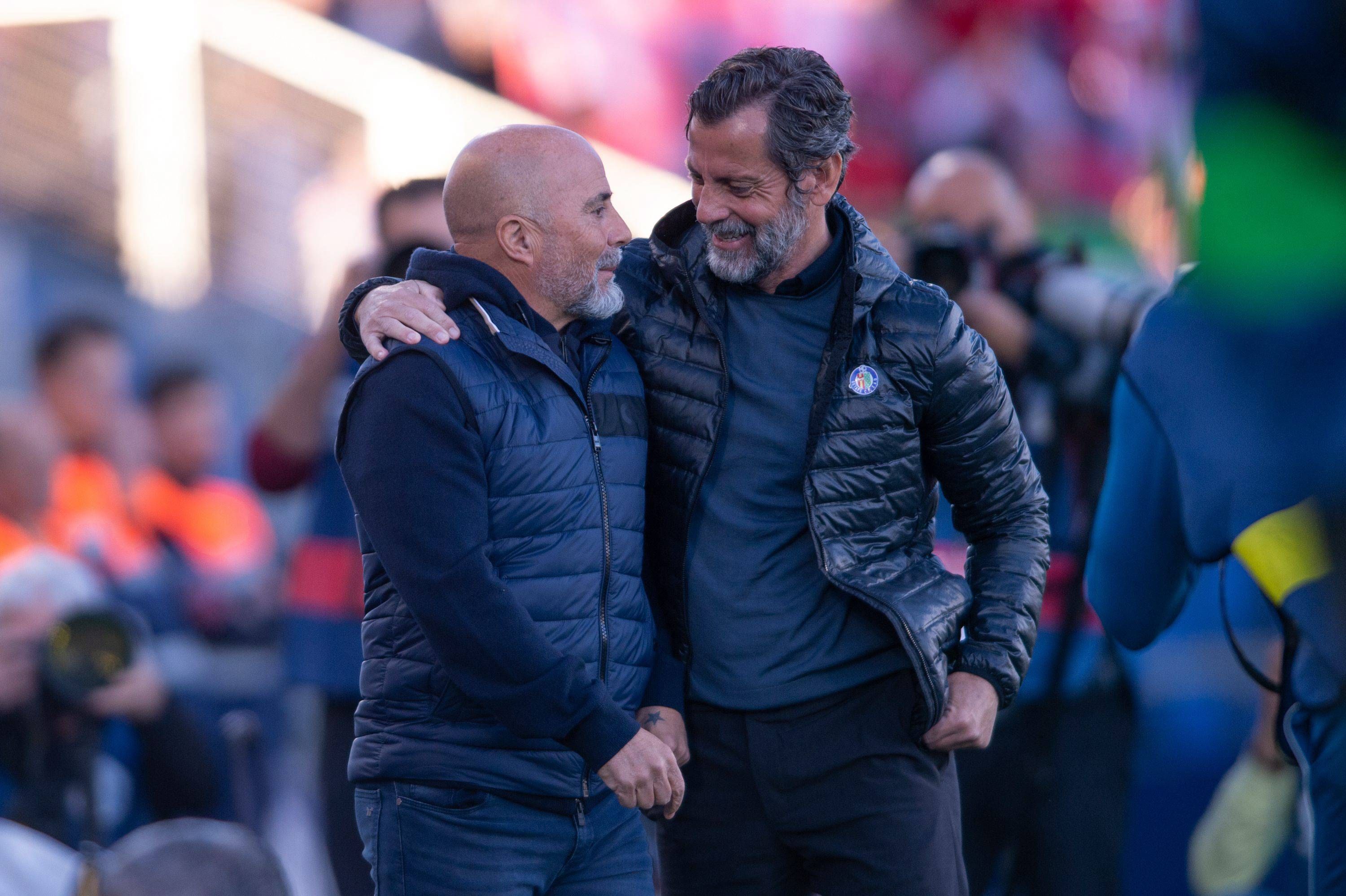  Sampaoli y Quique Sánchez Flores, en un Sevilla-Getafe.