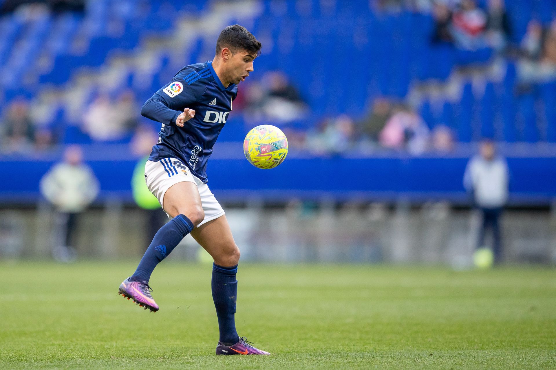 Juanfran, con el Real Oviedo.