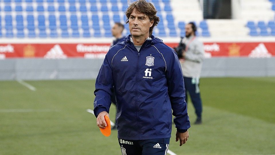  Julen Guerrero, en un entrenamiento con la Selección Sub-17.