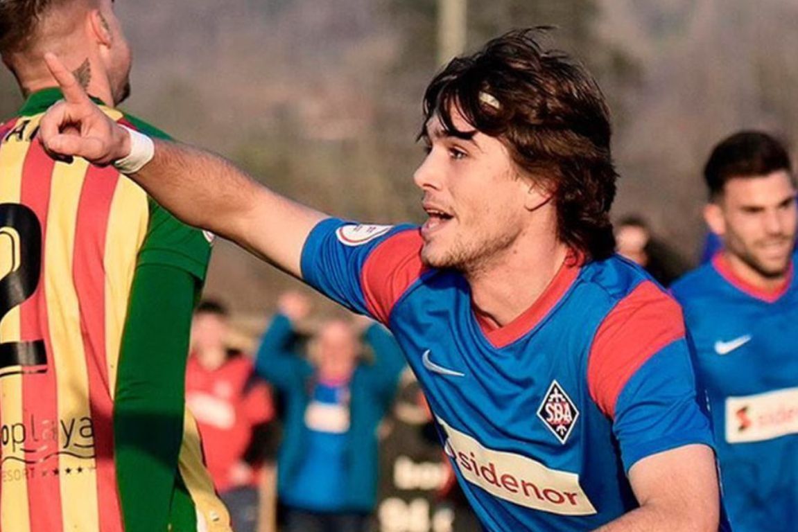 Nuevo gol del joven Julen Jon Guerrero, que agradece un pase, con la SD Amorebieta.