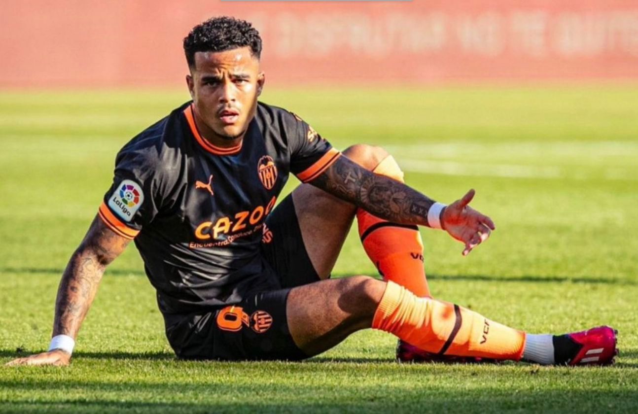 Justin Kluivert, en el Almería - Valencia CF.