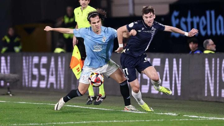  Kieran Tierney, en una acción del Celta-Real Sociedad de Copa.