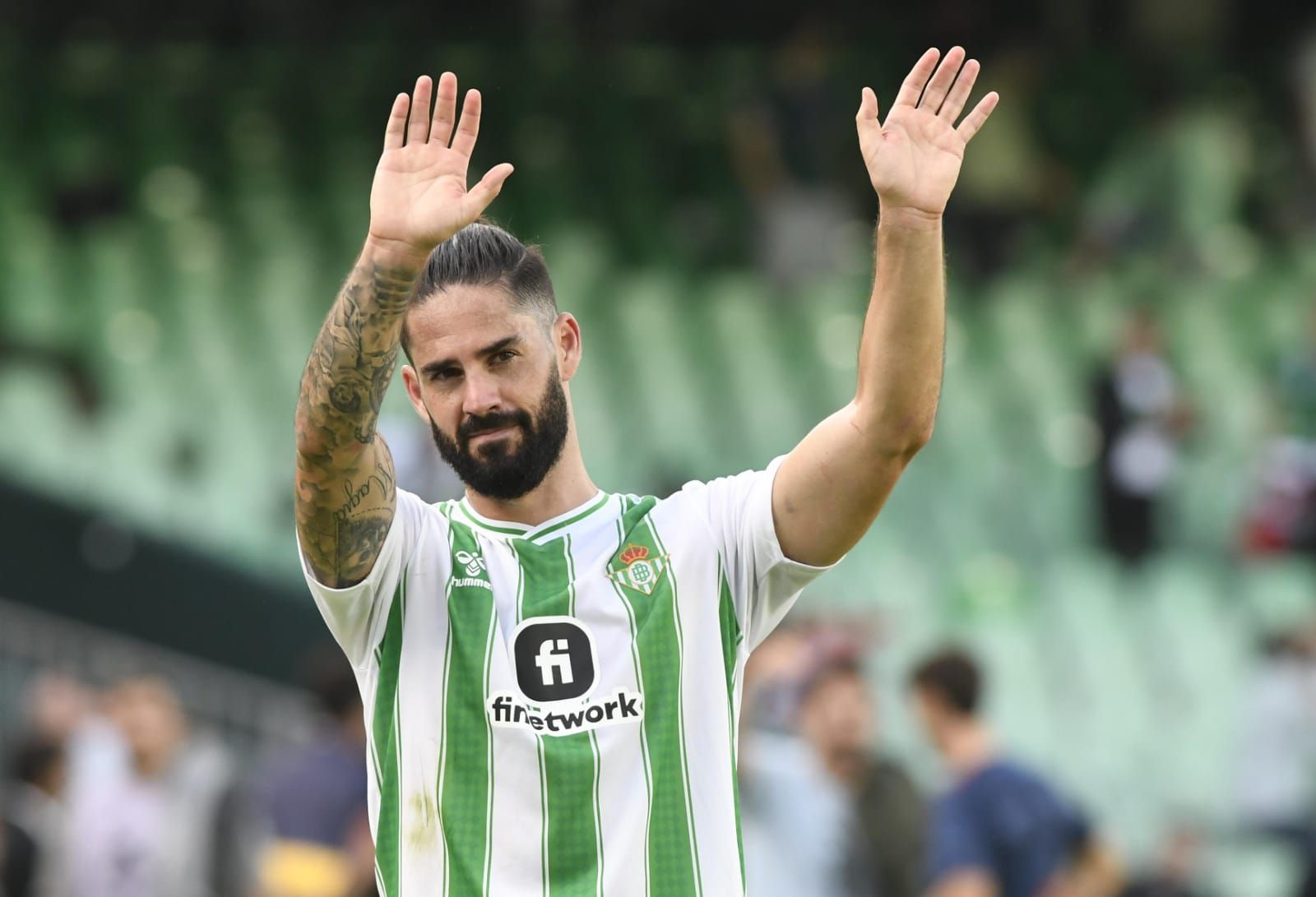  La celebración de Isco Alarcón con el Betis