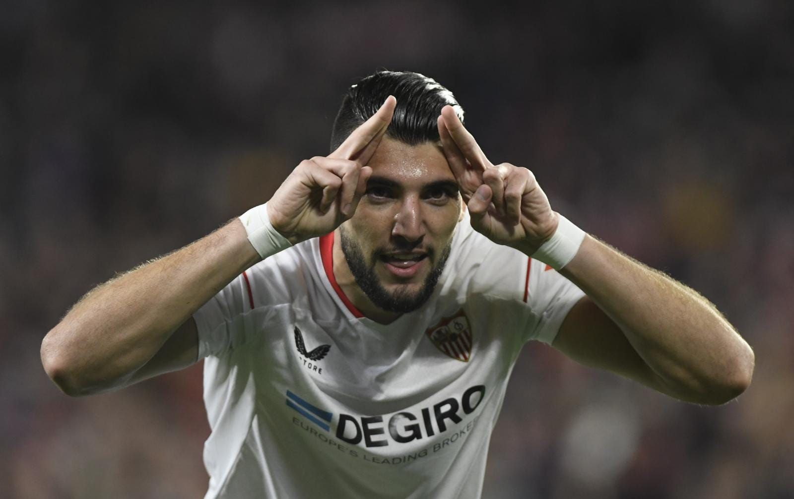  La celebración del gol de Rafa Mir al Getafe