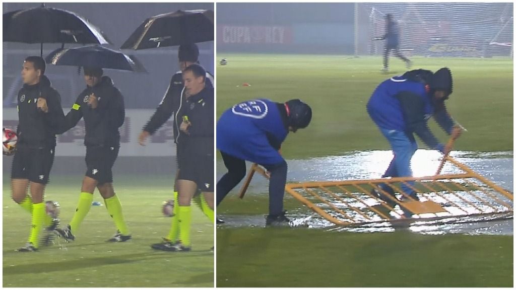 La lluvia provoca el caos en Aranda