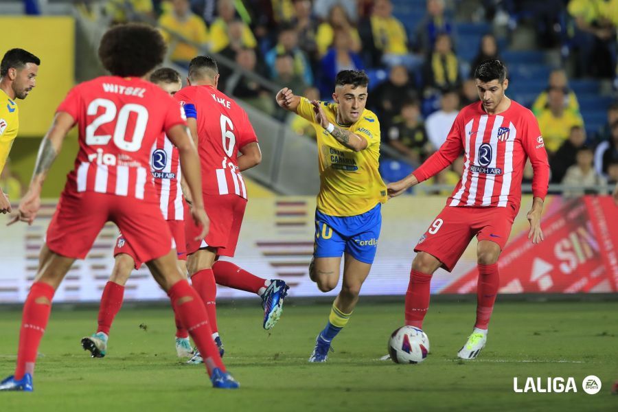 Alberto Moleiro, en el Las Palmas-Atlético de Madrid (Foto: LALIGA).