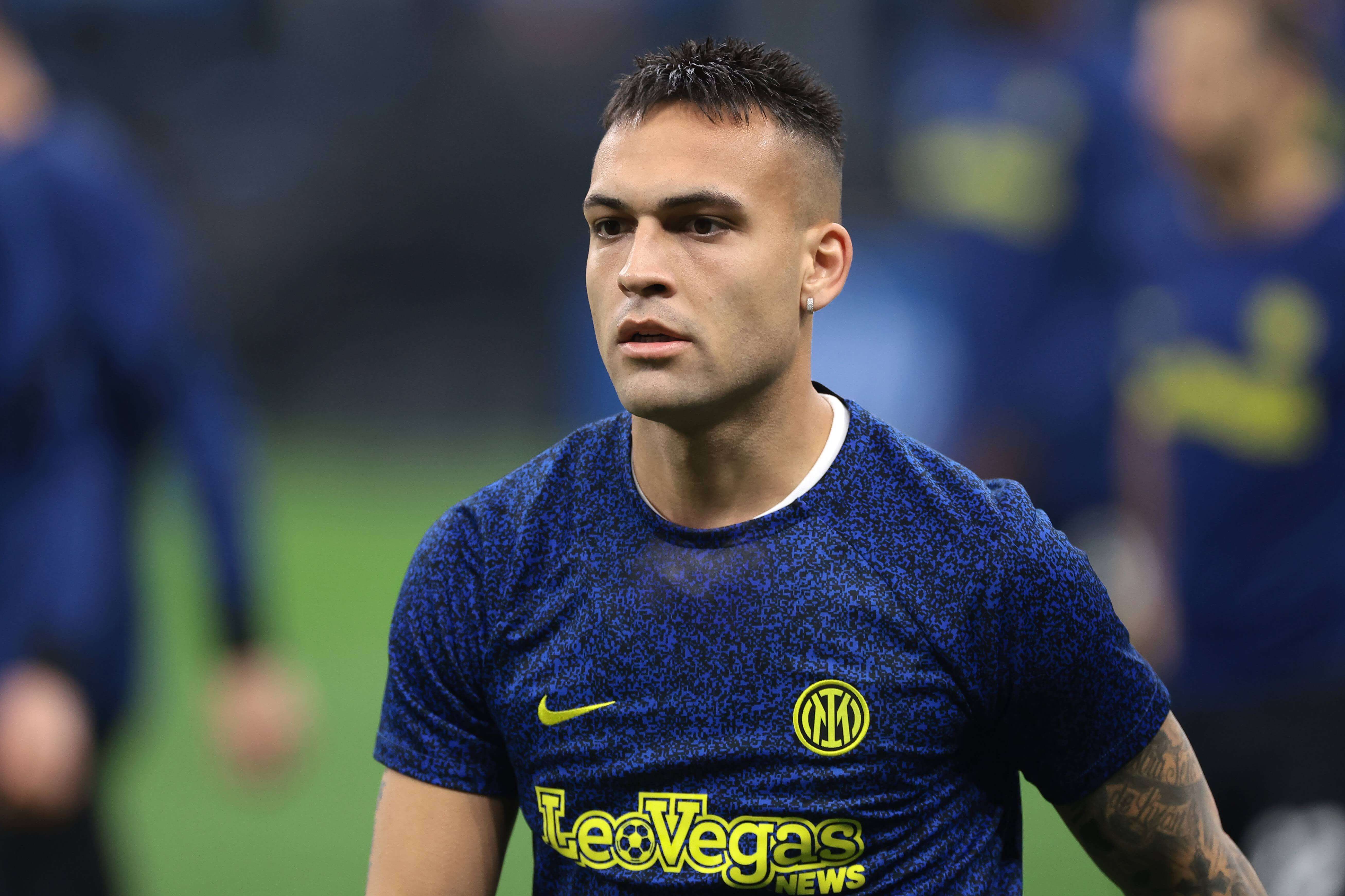 Lautaro Martínez durante un partido con el Inter de Milán.