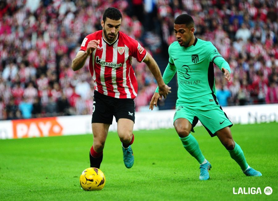 Iñigo Lekue, en la semifinal de Copa ante el Atlético, vencida por el Athletic Club en San Mamés.