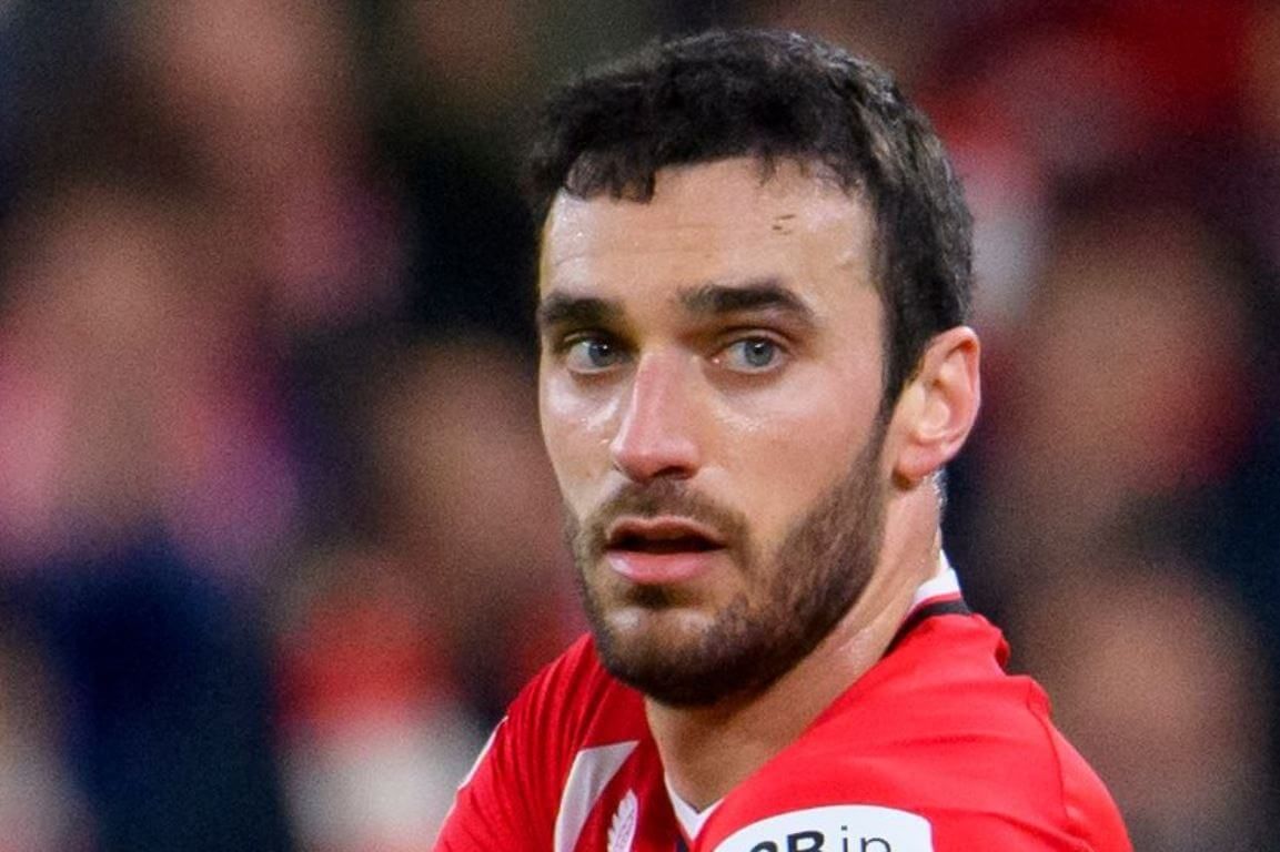 Iñigo Lekue ante el Atlético en la semifinal de Copa ganada en San Mamés.