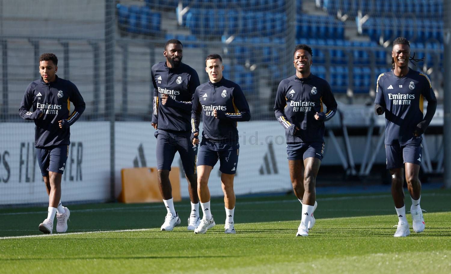  Los jugadores del Real Madrid entrenan en Valdebebas.