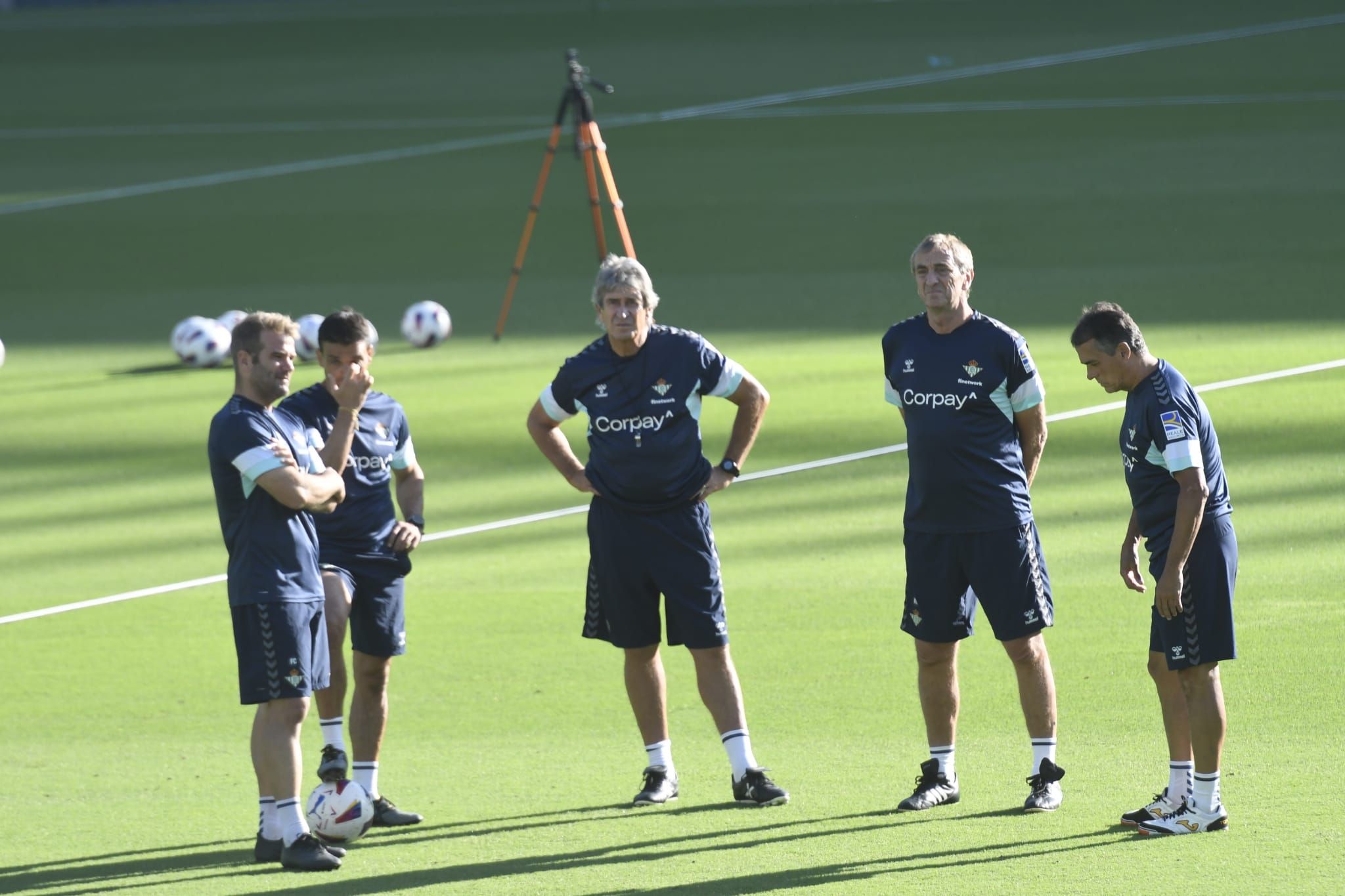 Manuel Pellegrini, en el entrenamiento