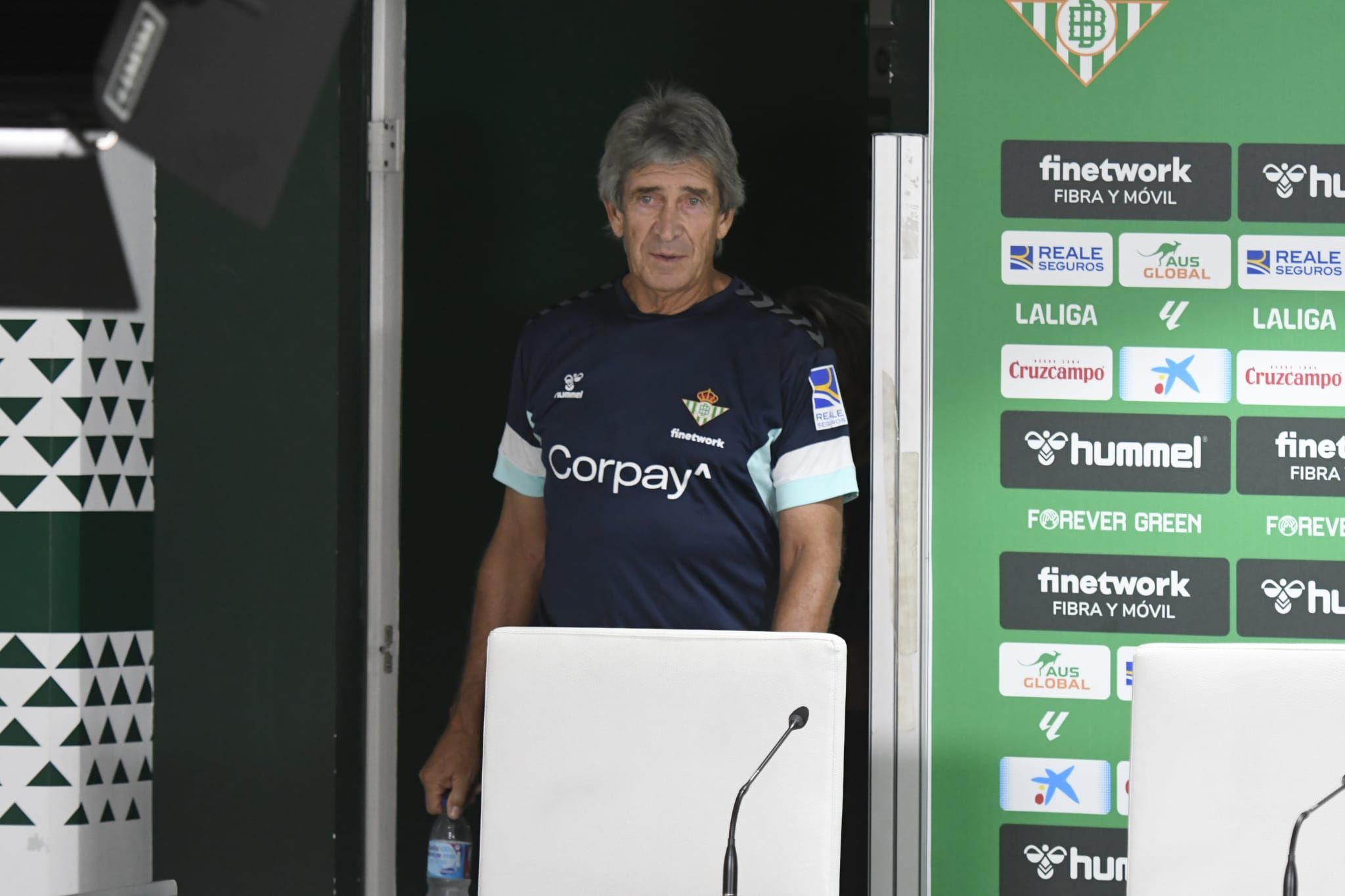 Manuel Pellegrini, en sala de prensa.