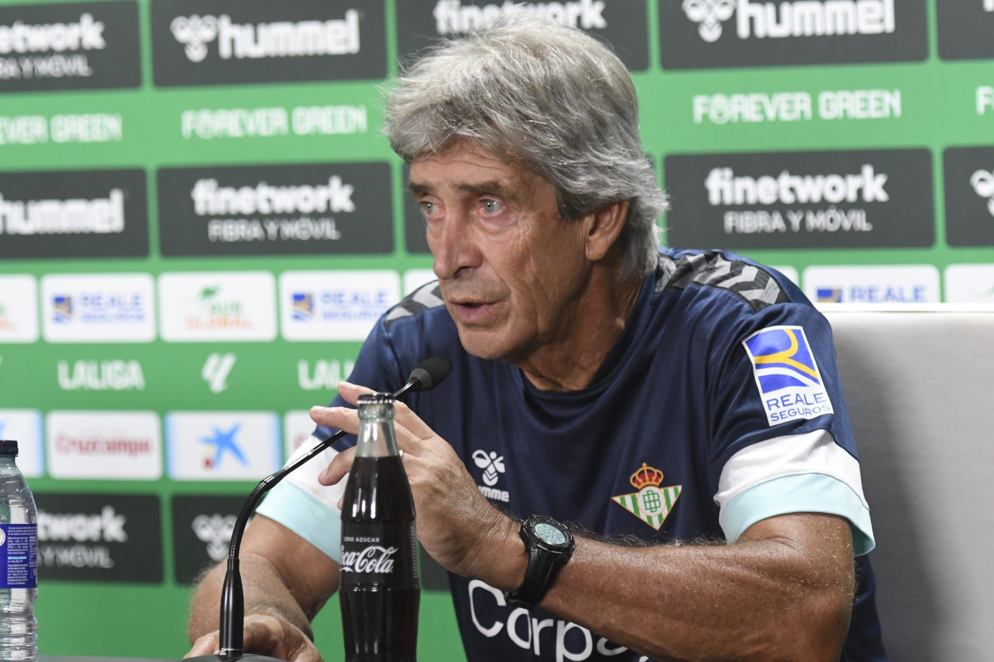  Manuel Pellegrini, en sala de prensa.