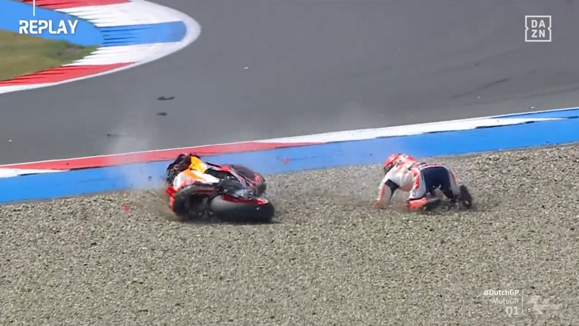  Marc Márquez ha tenido que acostumbrarse a caerse. (Redes Sociales)