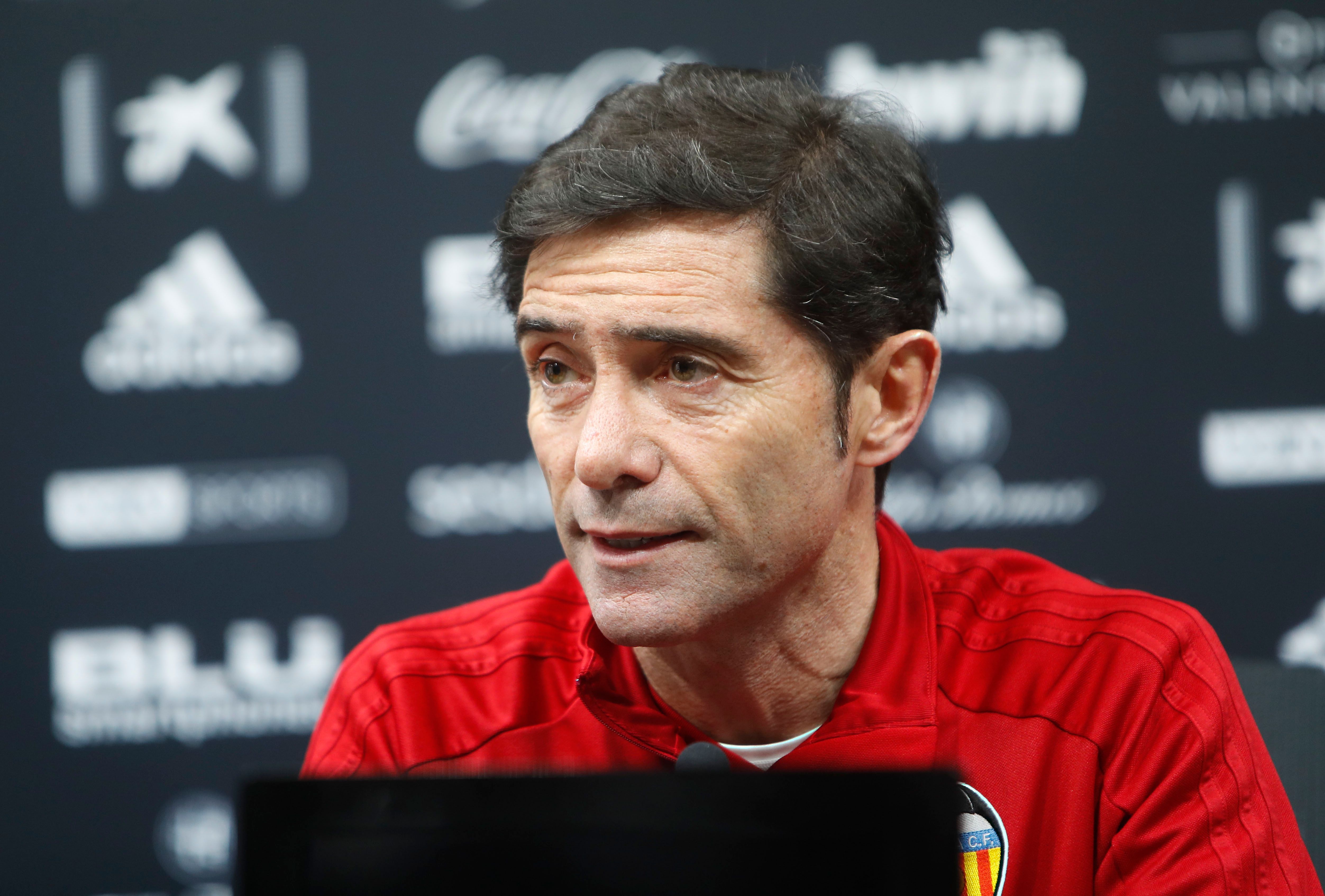 Marcelino García, entrenando al Valencia